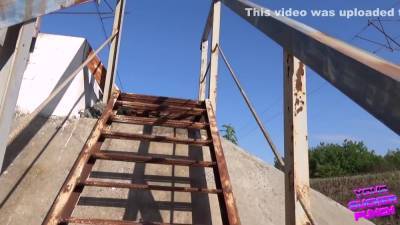 We Wanted To Make A Video On The Railway But We Were Caught By Motorcyclists :d (russian Dialogues) - upornia.com - Russia