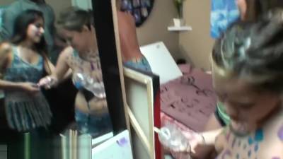 Dorm Girls Have Some Fun With Paint - hotmovs.com