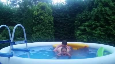 Amateur Porn Real Couple Fun Sex In Garden Pool Part1 - hclips.com