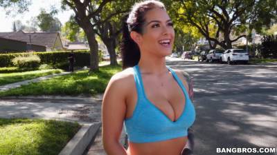 Katrina Jade Duel Wields Black Cocks - BangBros - hotmovs.com