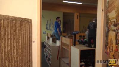 Hunt4k. hunter pounds cute girl while her boyfriend is frolicking bowling - sexu.com