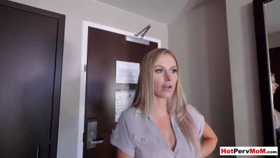 MILF stepmom sucks her stepson while dad on the phone - sexu.com