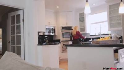 Tired blonda mother gets son's penis as prize! - sexu.com