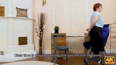 Tutor With Short Hair And Angry Boy Have Hard Sex At Her Place - upornia.com