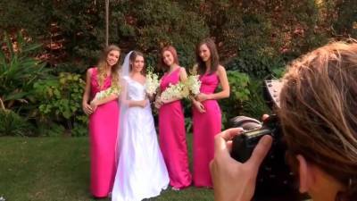Lesbian Bride Seduced By Bridesmaids - hotmovs.com