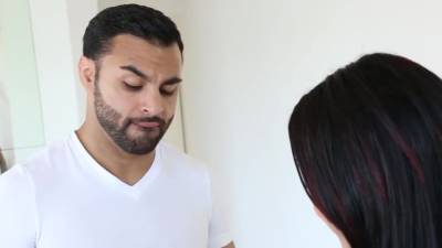 Bootyfull Brunette Banging With Hottie In Jeans On The Couch - Kitty Caprice - hotmovs.com