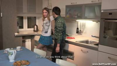 Debbie in Sex dessert on a kitchen table - hotmovs.com