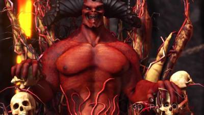 Devil plays with a super hot girl in hell - hotmovs.com