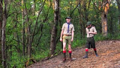 Cute junior scout spies then tries out older scout's dick - drtvid.com