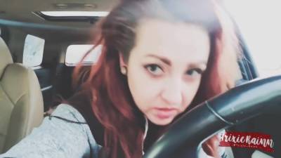 Wearing Vibrator In Gas Station & Squirting In Car - Trixïe Rainn - hclips.com