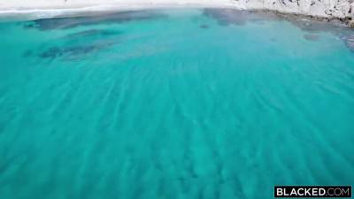 Black Diver And His Adorable Young Girlfriend Having Sex On The Beach - hotmovs.com