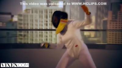 Rivals Avery & Naomi Team Up To Seduce Fencing Coach - hclips.com