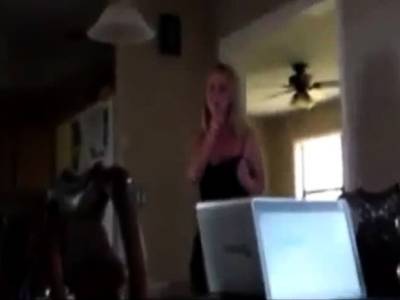 Hot Blonde slut, sucks and fucks while hubby records - drtvid.com