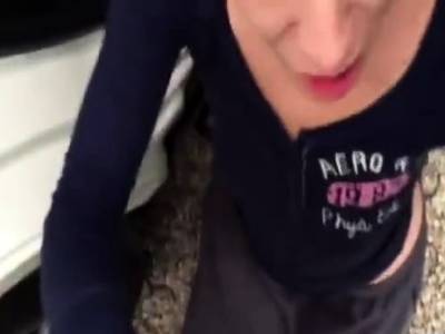 Outside quickie ends with a cum swallow - drtvid.com