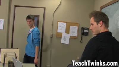 Teacher ass breeds cute student twink - sunporno.com