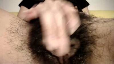 Fingering her super wet hairy pussy pov - txxx.com