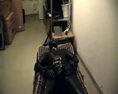 Rubberboy in Bondage for the night - drtvid.com