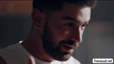 TS Kate sucks dudes dick on the kitchen - fetishpapa.com