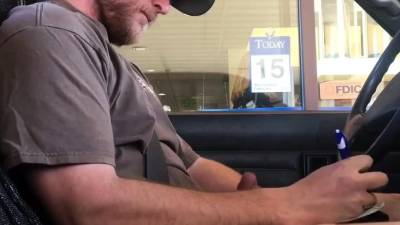 Horny Guy Bustin A Nut at the Bank ( Hands free Public Cum ) - drtvid.com