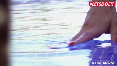 LETSDOEIT - Anya Krey Megane Lopez - Slimb Babes Fingering Hard In Outdoor Lesbian Pool Sex - hotmovs.com