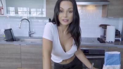 Brunette Removes Panties From Pussy And Rides A Penis On The Table - Aiko Kurita - hotmovs.com