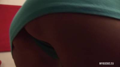 Busty Milf On Fitnesses Balloon And Big Vibrator - hotmovs.com