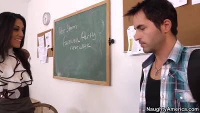 Lusty Latin Teacher Takes Her Pupils Big Cock Into Her Swarthy Pussy - upornia.com