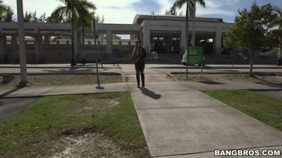 Big Butt White Chick Ride The Bus - BangBus - hotmovs.com