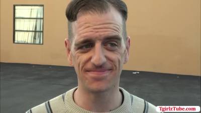 TS Nikki sucks her Customers hard boner - fetishpapa.com