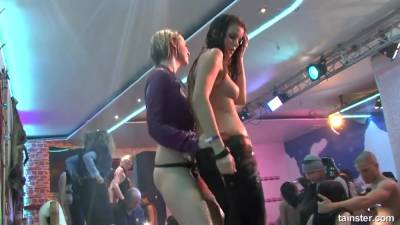 Drunk Girls Undress In The Night Club - hclips.com