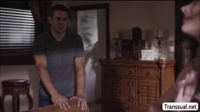 TS Casey tries sucking her Stepbros cock - fetishpapa.com