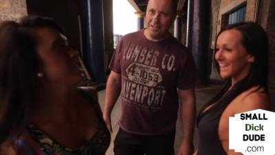 British CFNM babes humiliate micro penis guy - hotmovs.com - Britain