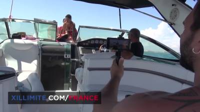 Busty Mature Brunette Is Interested By The Young Guys On The Yacht - upornia.com