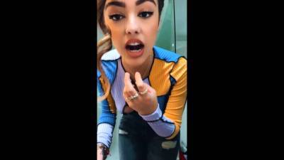 Malu Trevejo live nip slip on Instagram - drtvid.com