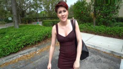 Hot Red Head With A Rocking Bod Needs A Lift - hotmovs.com