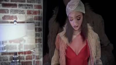 Ebony Babe Scarlett Wont Let Go Of Big White Dick Until It Cums Inside Her - hotmovs.com