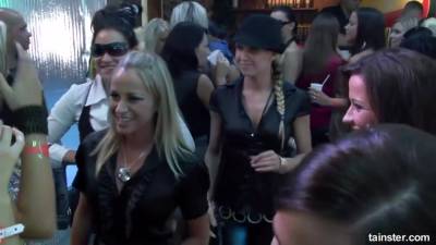 Busty Brunette Has Fun At The - hotmovs.com