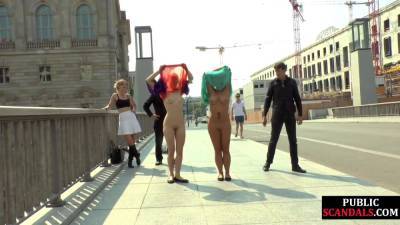 Public slut getting humiliated before bdsm gangbang - hotmovs.com