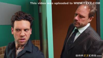 That Was Close. A Boss Almost Caught His Wife With A Janitor With Small Hands And Paige Owens - hotmovs.com