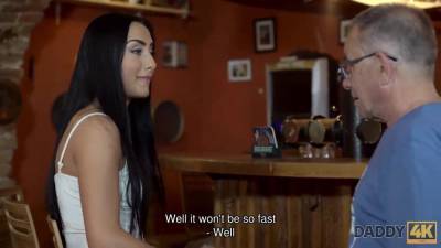 Daddy4k. nymph with lengthy hair rides old sausage belonging to bfs daddy - sexu.com