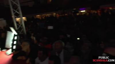 spanish babes are giving blowjobs in a public event - txxx.com - Spain