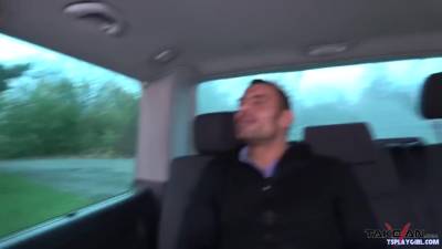 Mad Skinny Gal Waiting For Aliens When Meet Stranger In Van - hclips.com