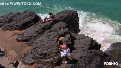 Asian Bitch Pounded In Both Holes On The Beach - hotmovs.com