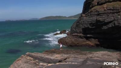 Asian Bitch Pounded In Both Holes On The Beach - hotmovs.com