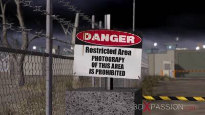 Sci-fi sex cyborg fucks hard a hot brunette in the restricted area - hotmovs.com