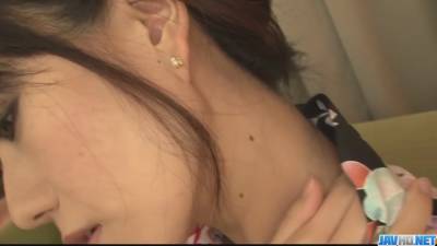 Cute Asian Cougar Manami Komukai threesome action! - hotmovs.com - Japan