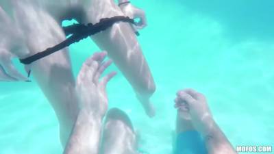 Tiny Brunette With No Tits Rides Massive Cock By The Pool - Vina Skyy - hotmovs.com