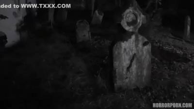 Two Horny Zombies Catch A Guy At The Cemetery & Tag Team Him - upornia.com