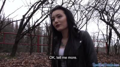 Tricked amateur throatfucked outdoor by shady agent POV - hotmovs.com