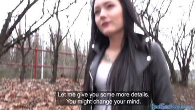 Tricked amateur throatfucked outdoor by shady agent POV - hotmovs.com